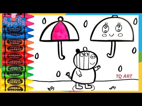 Draw Zoe Zebra From Peppa Pig | Draw Umbrella | Drawing For Kids