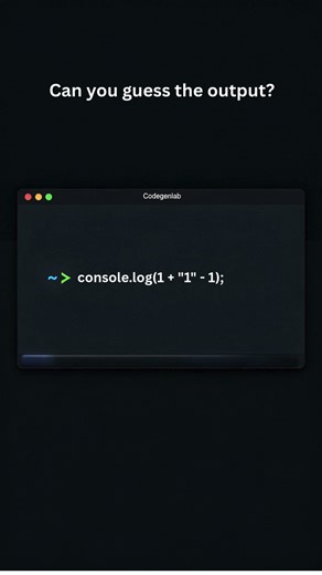Can You Guess the Output? 🤯 #smartphone #coding #javascript