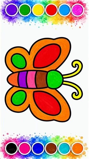 Beautiful Butterfly Drawing with Colors 🌈 | Easy Drawing Tutorial for Beginners
