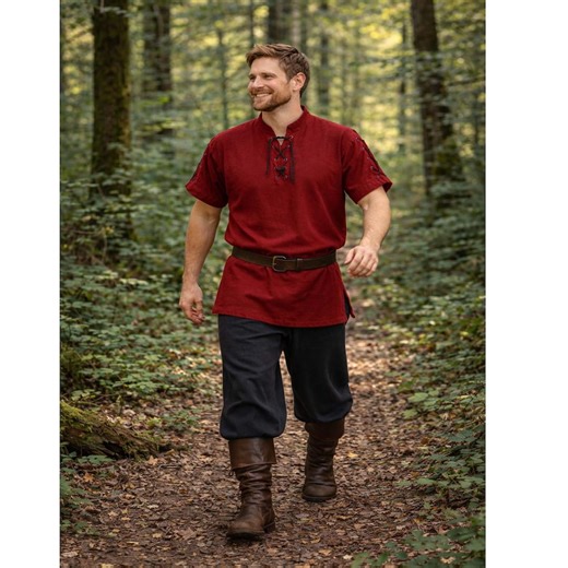 Medieval Tunic Viking Shirt – Cotton Soft Linen Renaissance Costume - Etsy