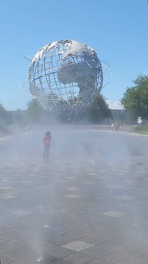 8.1K views · 49 reactions | View the earth from the clouds! The Mist Garden in Flushing Meadows Corona Park is the perfect place to cool off and enjoy the view of the Unisphere. | New York City Department of Parks & Recreation | Facebook