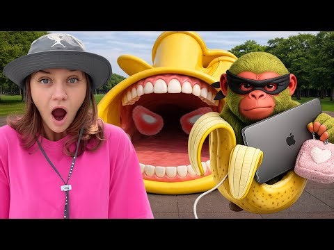 CURSE of CHIMPANZINI BANANINI vs SLIDE EATER - Story about thief named CHIMPANZINI BANANINI