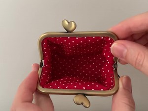 Heart Kiss Lock Coin Purse: Handmade Cotton Jewelry Storage - Etsy