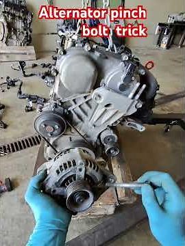Pinch bolt trick for easier alternator re install. Hopefully it will help someone out