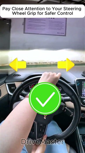 🚦 Pay Close Attention to Your Steering Wheel Grip for Safer Control #driving #writtentest #dmv #tips