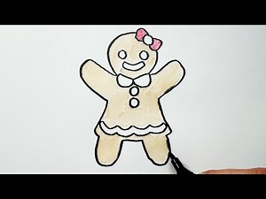 How to Draw a Gingerbread Girl