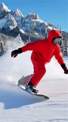 Epic Snowboard Carving Down a Steep Mountain 🏔️ #snowboarding #snowboarder #wintervibes