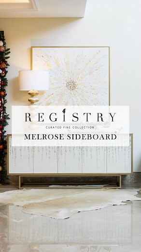 Melrose Sideboard features dreamy artwork in a weeping willow pattern of pearlescent colors. The case is in quartered ash finished in antique beluga, with the front edge molding in a brushed brass finish. The steel box frame base is also in the brushed brass finish to match the molding. Dimensions: 196cm W X 51cm D X 86cm H For any further questions about prices and stock availability, please do contact us. WA. 082122251961 (WA only, no question at comment or DM) Email. marketing@rgs.id Visit ou