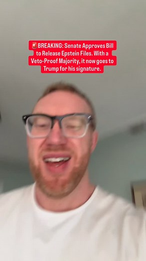 🚨 BREAKING: The Senate has approved the full release of the Epstein files. The bill now goes to Trumps desk where he can sign it or veto it. But with such overwhelming numbers in congress, this bill is veto-proof. That means that Trump really has no choice except to attempt to save face by voicing support for the bill. Still, some skepticism remains. There are serious concerns that Kash Patel at the FBI and Pam Bondi at the DOJ have heavily tampered with the evidence. These concerns are valid,