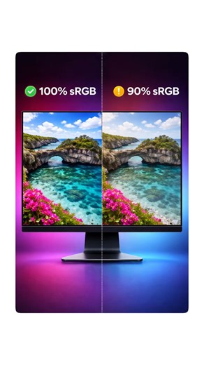 100% sRGB vs 90% sRGB! Why It Actually Matters! #sRGB #monitor #gamingmonitors #adobergb #dcip3