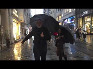 Heavy Rain Storm in Istanbul Streets 🌧️ | Urban Walking Tour 4K HDR 60fps