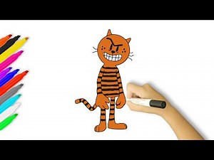 How to Draw Petey the Cat | Dog Man