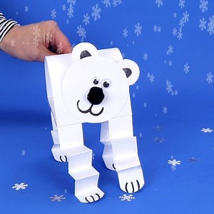 How adorable are these Polar Bear Puppets! They're made from just one sheet of cardstock! Print the pattern, cut, stick and play! (Comes in 2 sizes to make a polar bear family!) Get your printable here: https://kidscraftroom.com/polar-bear-puppet-craft/ Please note: post and template updated 7/7/20 there is now a small charge. Thank you for your support. | Kids Craft Room