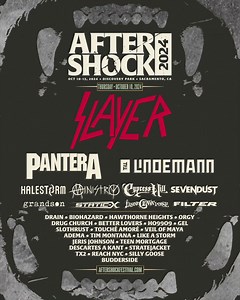 Kick off Aftershock with a bang as Slayer, Pantera, Halestorm, and an explosive roster of bands take the stage for an unforgettable night in Discovery Park! 🔥 Don't miss your chance to witness the legends and rising stars in one epic lineup. Single-day passes are flying fast – secure yours now and be part of the Thursday throwdown at Aftershock! Let us know who you're most excited to see! 👇 #Aftershock #ThursdayLineup #GrabYourPasses | Aftershock Festival