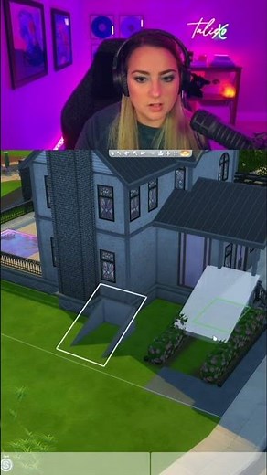 Building a wheelchair ramp using a roof piece in The Sims 4 #shorts #sims4