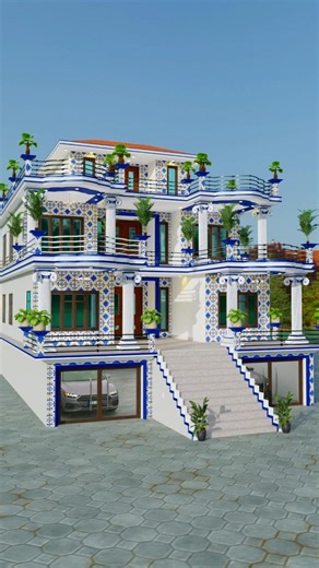 Modern Village House 🏡 Design #elevation #frontelevation #house #housedesign #home #song #hindisong