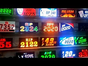 Motorcycle LED Number Plates With Remote Control |Modern Bike Accessories Rawalpindi
