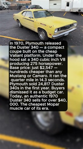 The Plymouth Duster Nobody Wanted — Until Now #shorts #automobile #cars