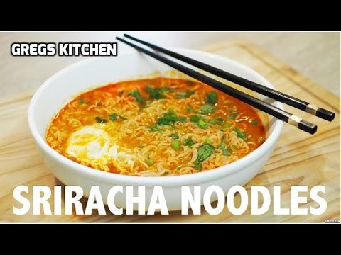 SRIRACHA SPICY RAMEN NOODLE EGG SOUP - Greg's Kitchen