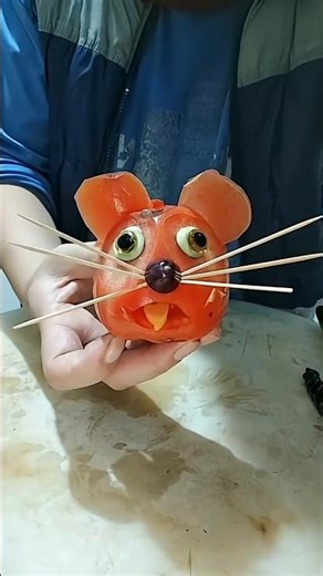 Creative Tomato Teddy Bear Shape Carving#Tomato Turning into a Cute Teddy Bear Carving#Knife Skills#