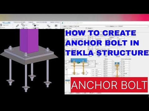 HOW TO CREATE ANCHOR BOLT IN TEKLA STRUCTURE Part 1 || HOW TO MODELING ANCHOR BOLT IN TEKLA