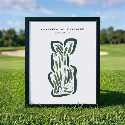 Lakeview Golf Course, Canada | Golf Course Map, Golf Map, Golfer Gift for Him, Scorecard Layout, Golfer Boyfriend Gift, Art Print Decor - Etsy