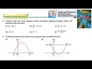 KSSM Matematik Tingkatan 4 Bab 1 praktis komprehensif no1-no2 Fungsi dan persamaan kuadratik