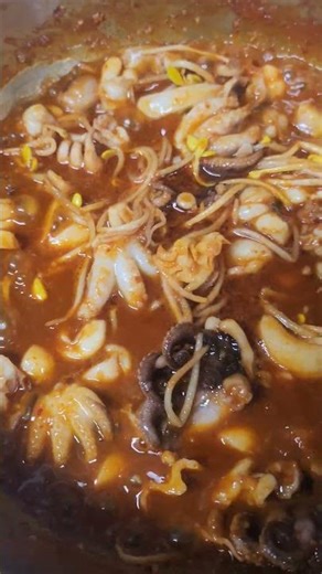 감기조심하세요^^ 감기로 아플때 입맛 채우기🍲 #쭈꾸미볶음 #갑오징어 #food #집밥 #shorts #일상