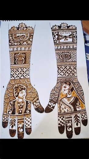 how to draw bride and groom in mehndi design.#hennaartbyradhika #viralvideo #howto