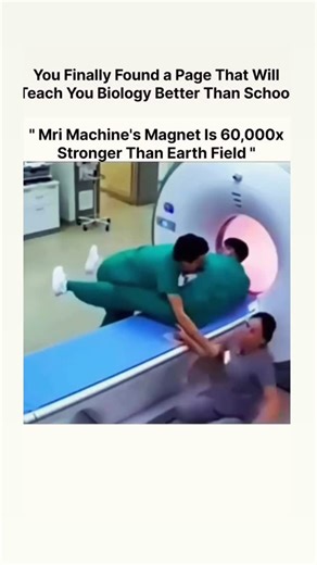 Medical Student on Instagram: "This is a really strong closing paragraph — clear, engaging, and accurate overall. If you want, here are two polished versions that keep your meaning but improve flow and punch: Option 1 (light edit, same tone) …up to 60,000 times stronger than Earth’s magnetic field. That’s why you can’t take metal objects into the MRI room. Even small items like keys, coins, or hairpins can become dangerous projectiles. The powerful magnetic field aligns hydrogen atoms in your bo