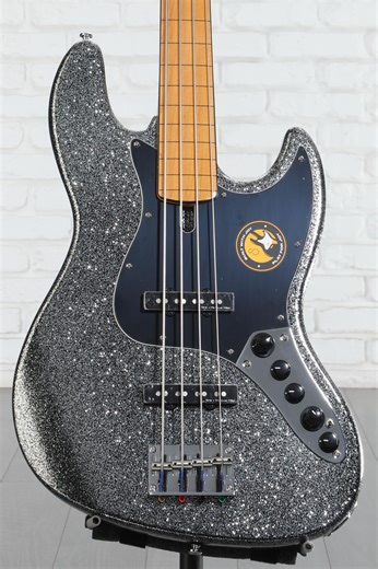 Sire Marcus Miller V7 2nd Generation Alder 4-string Fretless Electric Bass Guitar - Sparkle Black