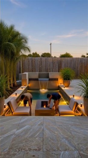 WOW! 🏚️➡️🏊 Ruined backyard transforms into a luxury infinity pool garden! 🌴✨#AI #Transformation