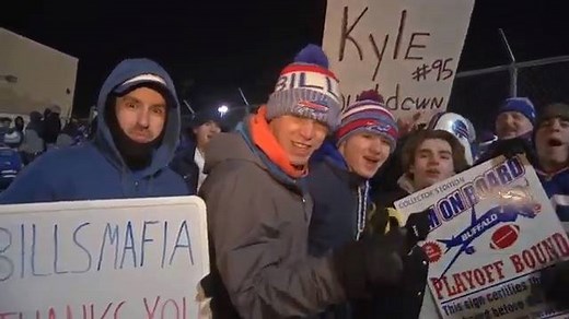 BACK IN BUFFALO! Sights and sounds from the Bills arrival HOME after ending the playoff drought. Hundreds of fans braved the wind chills and late arrival to say Happy New Year! | News 4 WIVB Buffalo