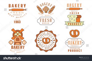Premium Bakery Logo Design Collection Daily Stock Vector (Royalty Free) 1663102744 | Shutterstock