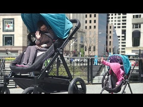 Watch Grown-Ups Experience Riding In a Stroller Made Just For Them