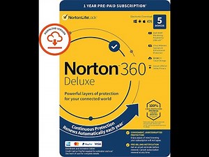 Norton 360 Deluxe 2022, Antivirus software for 5 Devices and 1-year subscription with automatic