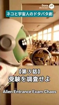 ネコと宇宙人のドタバタ劇🏃‍♂️💥【第３話】受験を調査せよ👽📚 Alien Entrance Exam Chaos🎓🔥