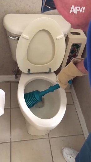 Toilet's not clogged, it's frogged 🐸 #afv #frog #fail #scare #funnyvideos #jumpscare #plumbing