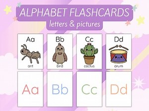 Alphabet Flashcards | ABC Letter Educational Cards | Preschool Kindergarten PDFs
