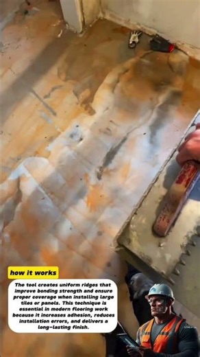 Precision Tile Preparation: Spreading Mortar with a Notched Trowel