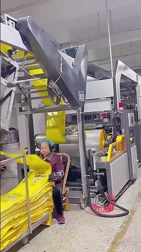 Plastic Bag Making Machine in Action - Good tools and machinery make work easy