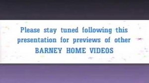 Stay Tuned for Barney Home Videos -Rare Early Variant-