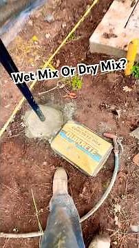 DIY How To Mix Concrete In The Bag #cement #concrete #chainlink