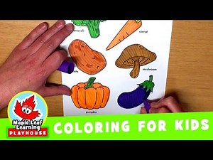 Vegetables Coloring Page for Kids | Maple Leaf Learning Playhouse