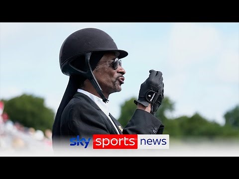 Olympics: Snoop Dogg sports full equestrian kit to watch dressage