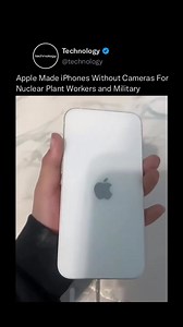 333K views · 10K reactions | Apple has reportedly developed custom iPhones without cameras, specifically for use in high-security environments such as nuclear facilities and military sites. These modified devices are intended to reduce security risks by preventing the unauthorized recording and sharing of sensitive information. via: unknown dm credit/removal #technology #reels #apple #iphone #viral | Technology IG | Facebook
