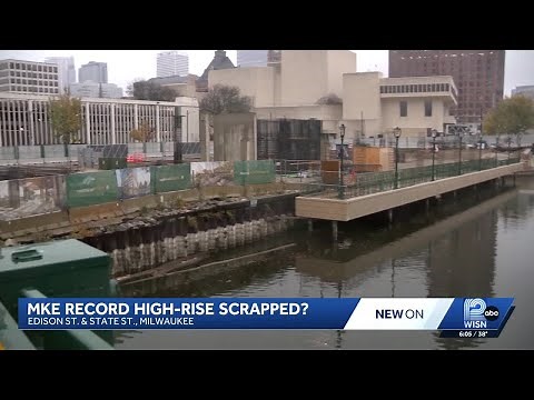 Two neighboring developments in downtown Milwaukee at a standstill