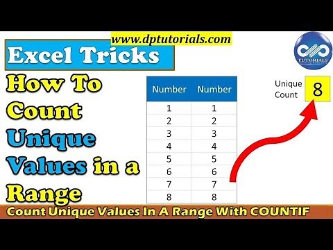 Excel Trick - How To Count Unique Values In A Range With COUNTIF In Excel || dptutorials