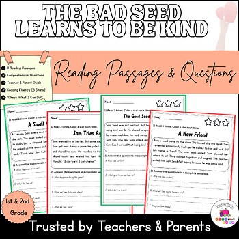 The Bad Seed Reading Passages with Comprehension Questions | SEL Stories