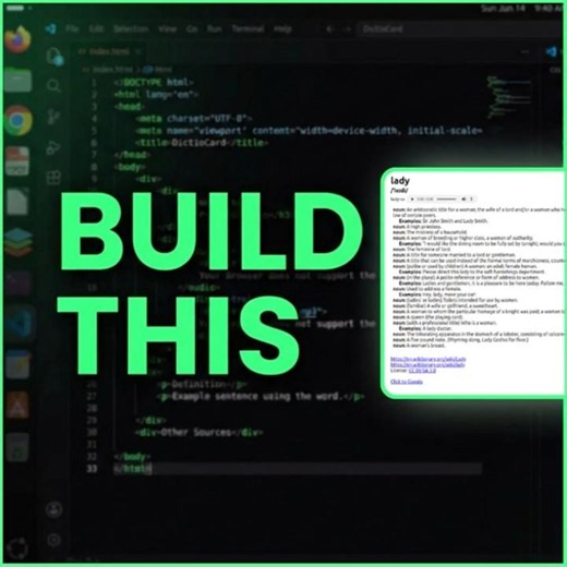 Build a Dictionary Web App with HTML, CSS & JavaScript | #shorts #explore #trending #viral